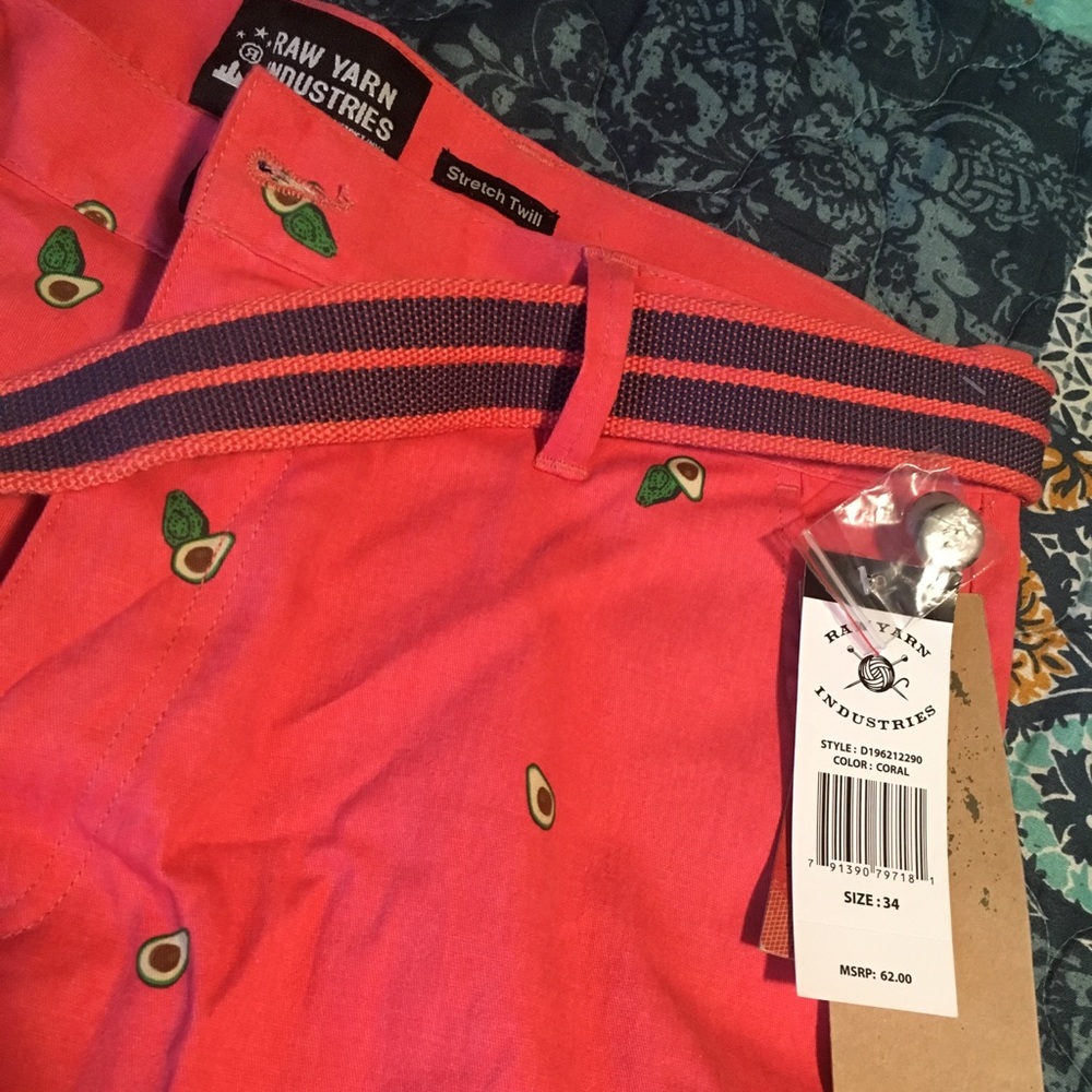 New w/ Tags Raw Yarn Industries Coral Shorts - 34